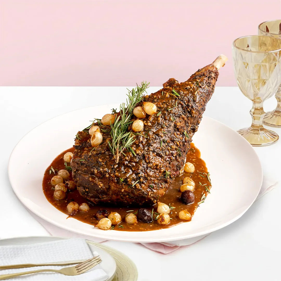Herb-Crusted Australian Lamb Leg (Bone-In)