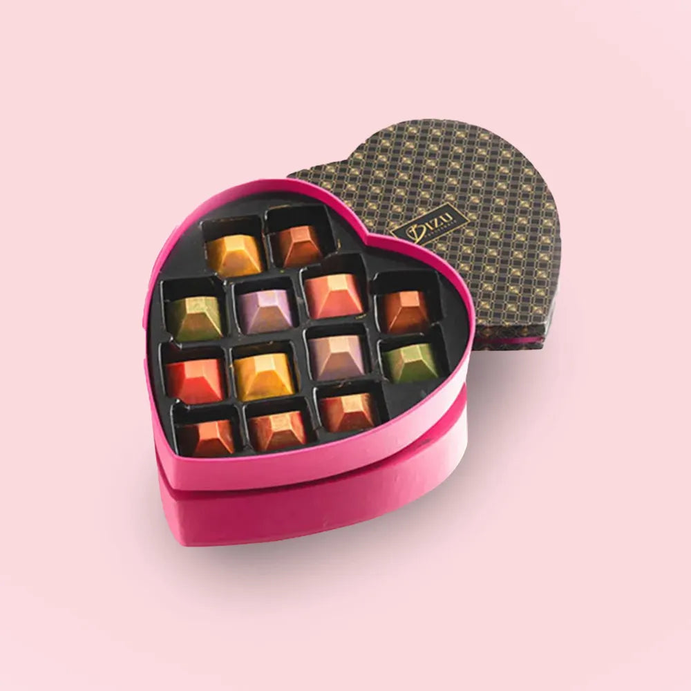 Truffle Pyramid Heart Box