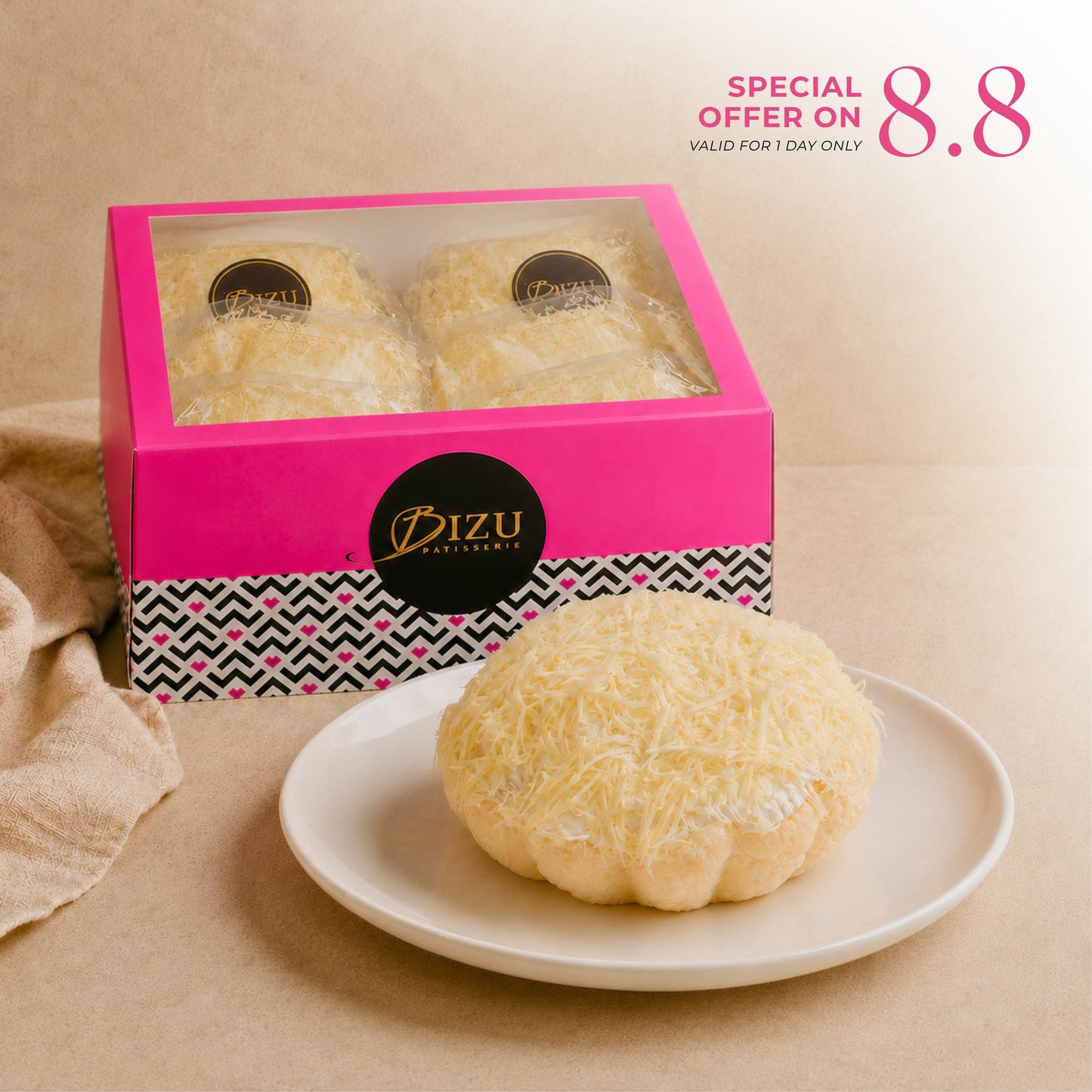 Box of 6 Cheddar Cheese Ensaymada