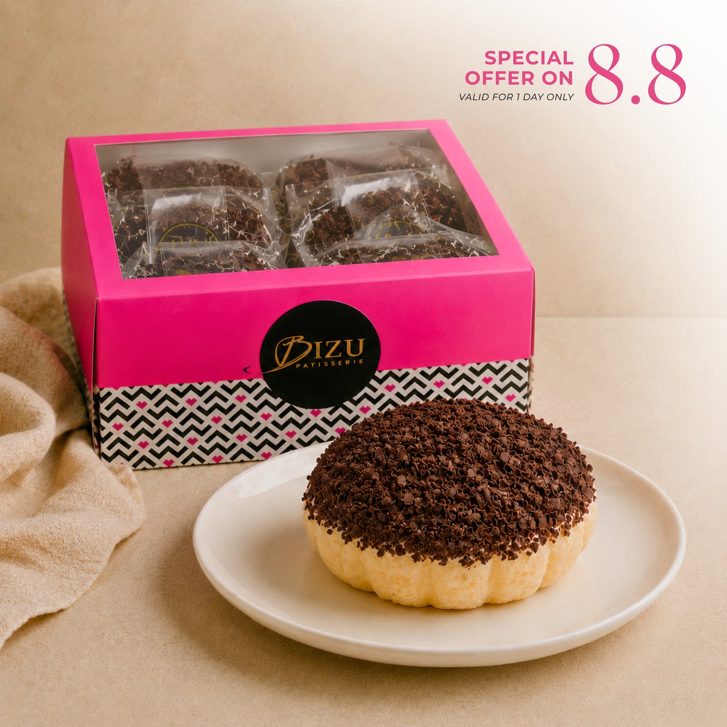 Box of 6 Belgian Chocolate Ensaymada