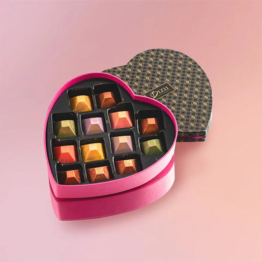 Truffle Pyramid Heart Box