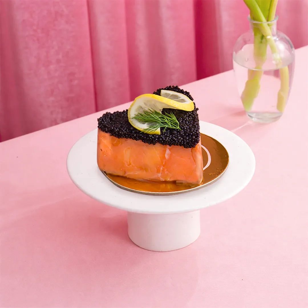Smoked Salmon and Black Caviar Pie Valentine's Edition