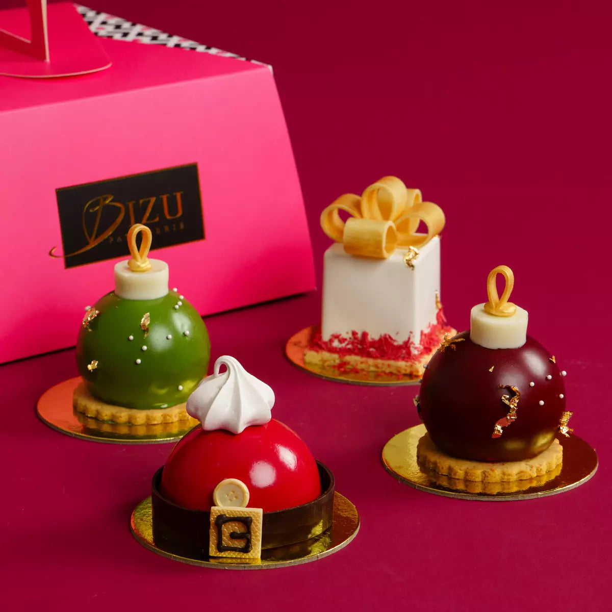 Cake Surprise Box of 4 Christmas Edition