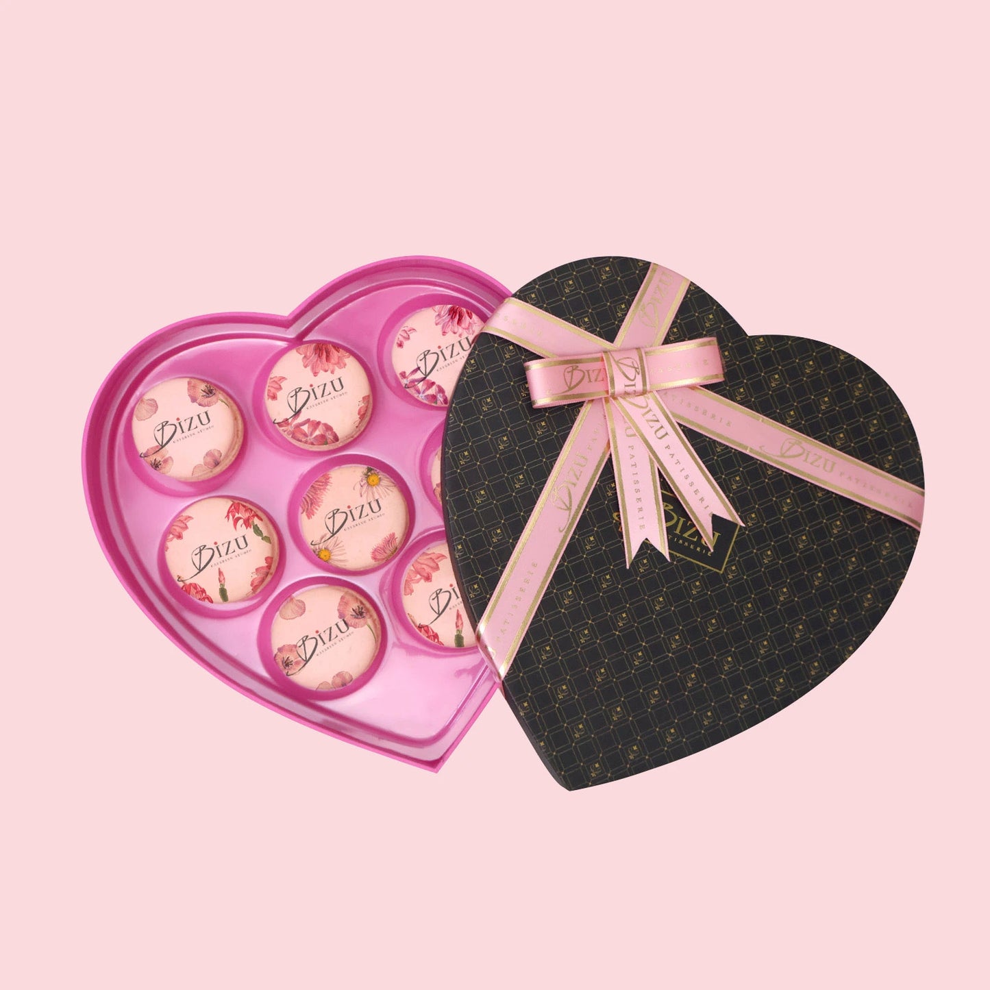 Personalized Macaron de Paris Heart Box of 8