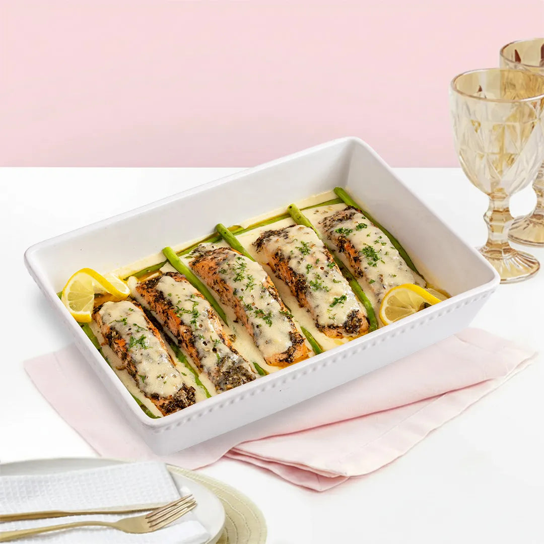 Herb-Roasted Salmon, Beurre Blanc