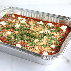 Spinach and Mushroom Ravioli with Pomodoro and Feta