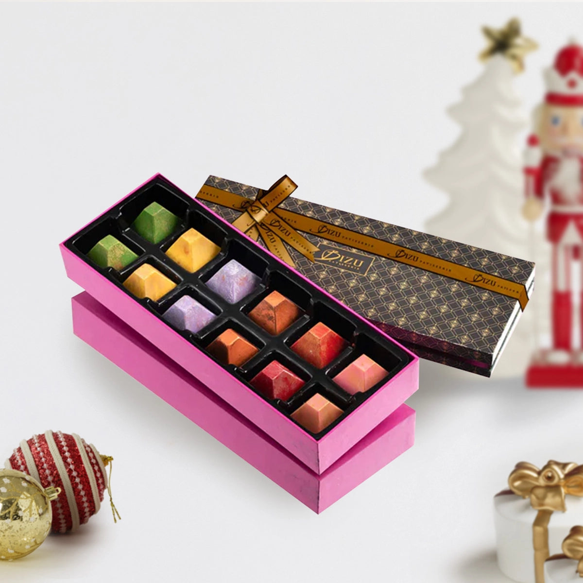 Truffle Pyramid Rectangle Box – Bizu Patisserie and Cafe