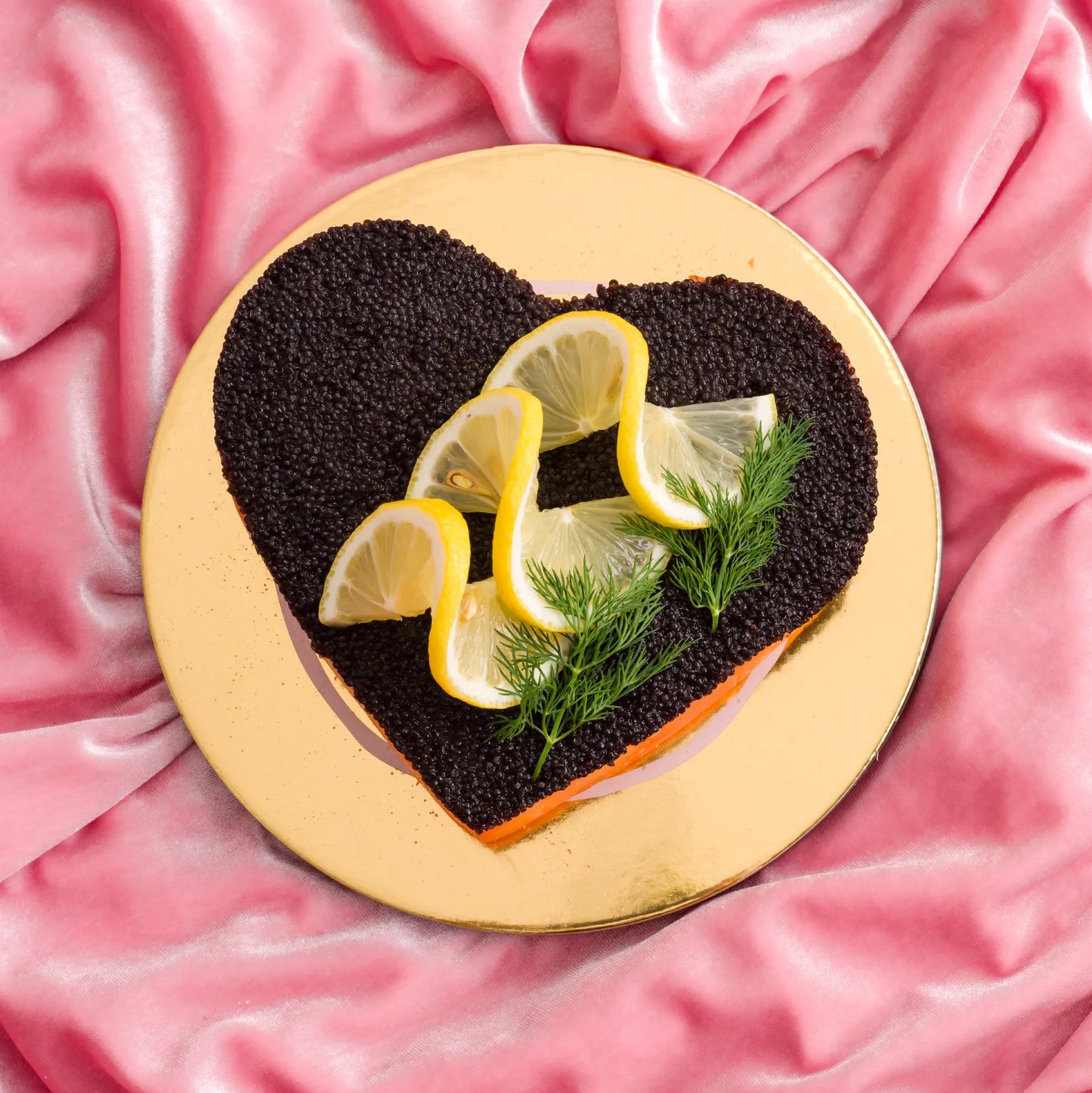 Smoked Salmon and Black Caviar Pie Valentine's Edition