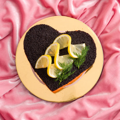 Smoked Salmon and Black Caviar Pie Valentine's Edition