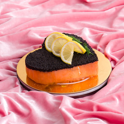 Smoked Salmon and Black Caviar Pie Valentine's Edition