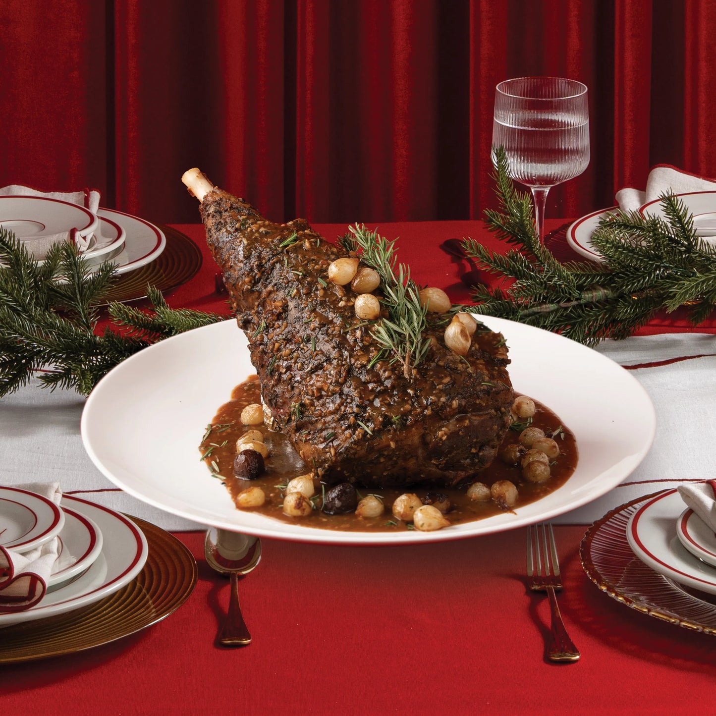 Herb-Crusted Australian Lamb Leg (Bone-In)