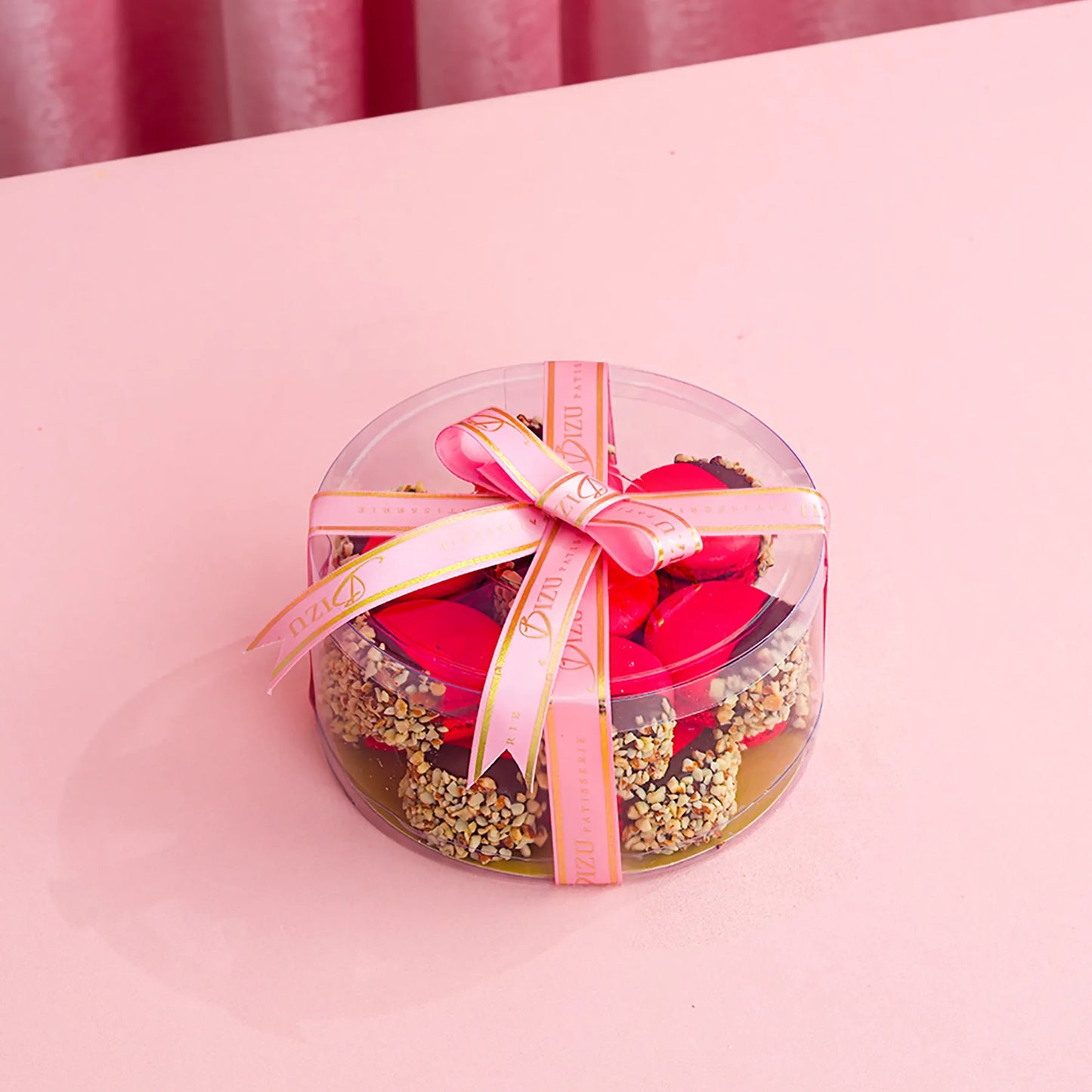 Valrhona Chocolate with Mixed Berries Macaron de Paris Canister of 14