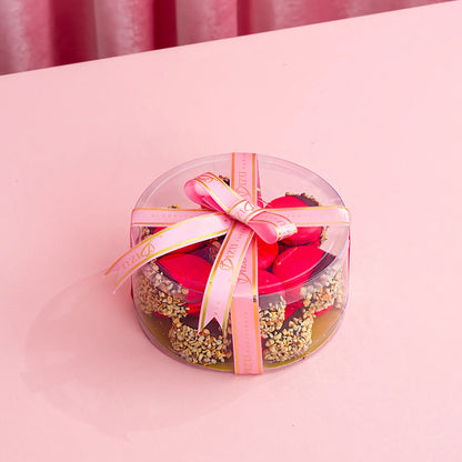 Valrhona Chocolate with Mixed Berries Macaron de Paris Canister of 14