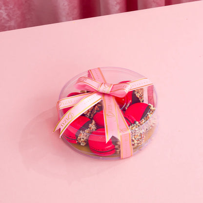 Valrhona Chocolate with Mixed Berries Macaron de Paris Canister of 8