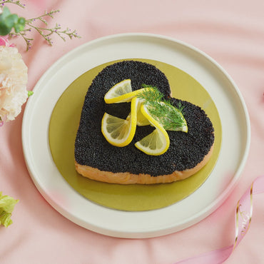 Smoked Salmon and Black Caviar Pie Valentine's Edition