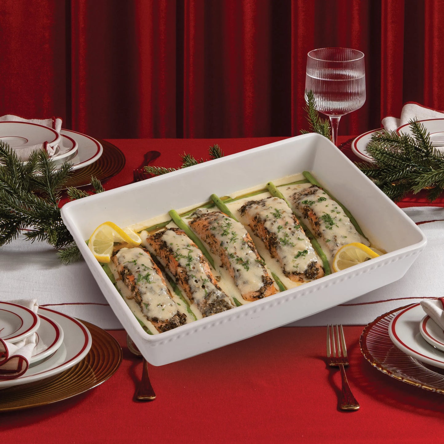 Herb-Roasted Salmon, Beurre Blanc