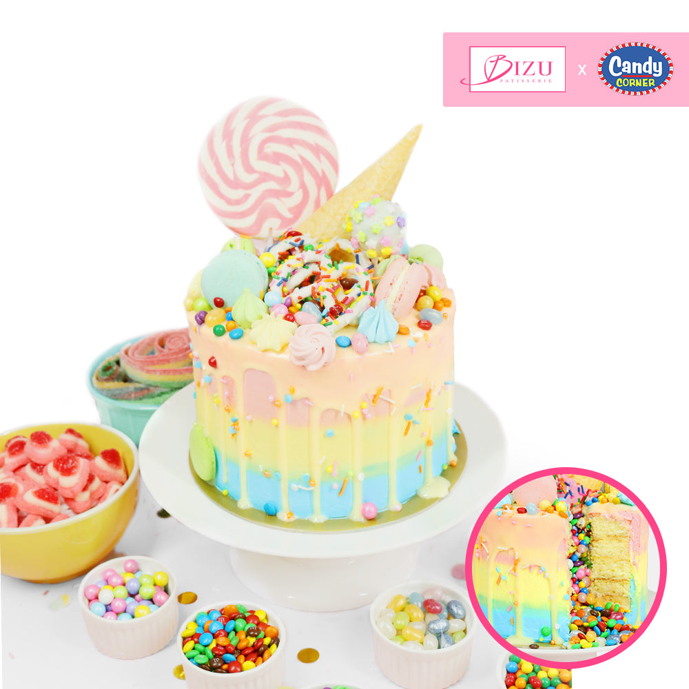Rainbow Candyfall  Cake